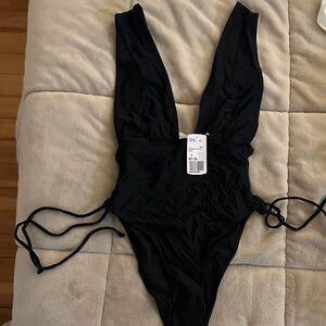 Black One-Piece Swimsuit